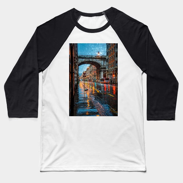 Genoa in the rain Baseball T-Shirt by oreundici